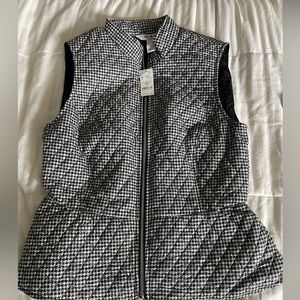 White House Black Market Houndstooth Vest